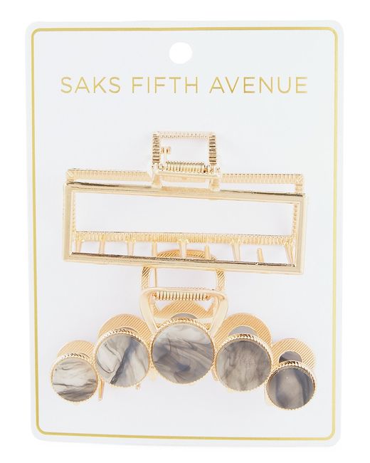 Saks Fifth Avenue Made in Italy Saks Fifth Avenue 2-Pack Goldtone Hair Claw Clips