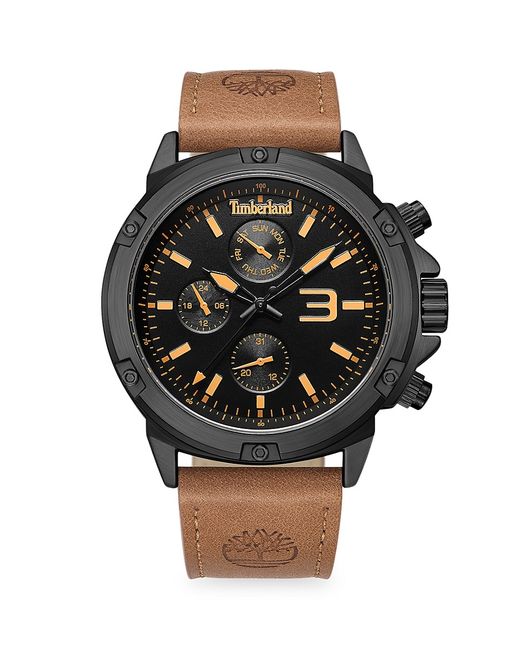 Timberland Dress Sport 46MM Metal Leather Strap Chronograph Watch