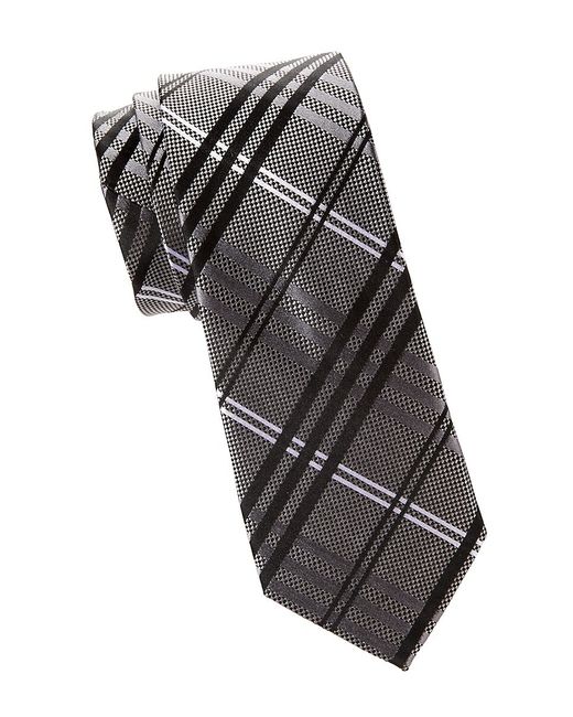 Saks Fifth Avenue Made in Italy Saks Fifth Avenue Plaid Silk Tie