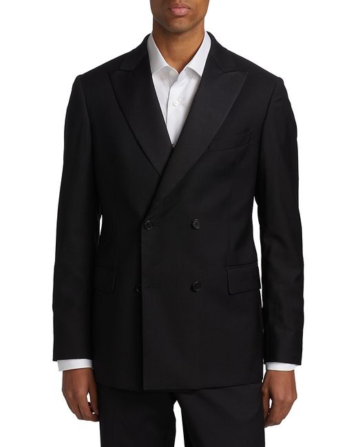 Saks Fifth Avenue Made in Italy Saks Fifth Avenue Slim Fit Double Breasted Dinner Jacket