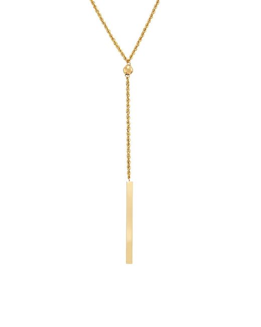 Saks Fifth Avenue Made in Italy Saks Fifth Avenue 14K Square Bar Lariat Necklace
