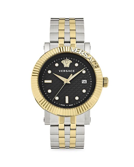 Versace V-Classic 42MM Stainless Steel Bracelet Watch
