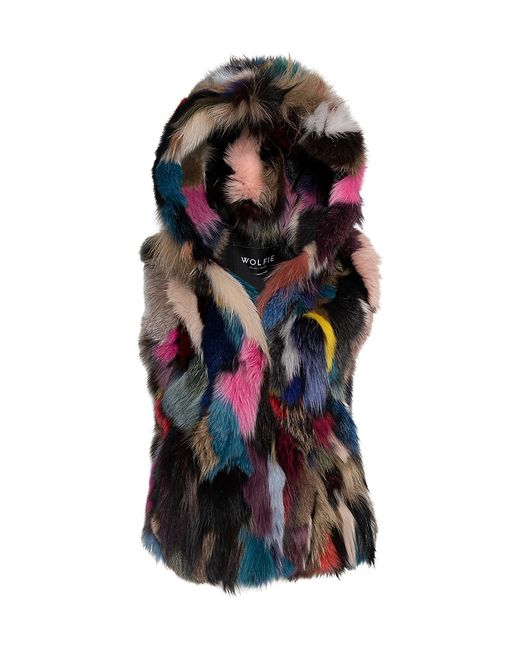 Wolfie Furs Made For GenerationsCollection Toscana Shearling Reversible Vest S