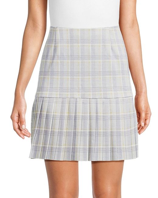 Love Ady Plaid Pleated Mini Skirt XS