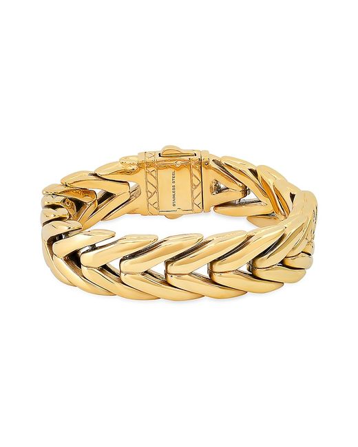 Anthony Jacobs 18K Goldplated Wheat Chain Bracelet
