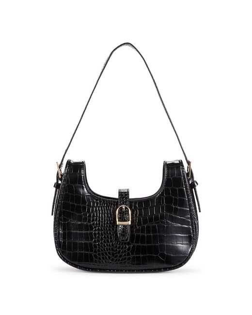 8 Other Reasons Croc Embossed Faux Leather Shoulder Bag