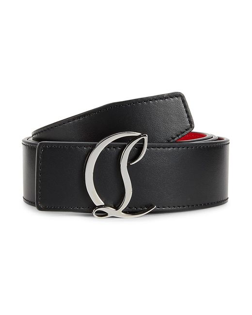 Christian Louboutin Logo Buckle Leather Belt 95 38
