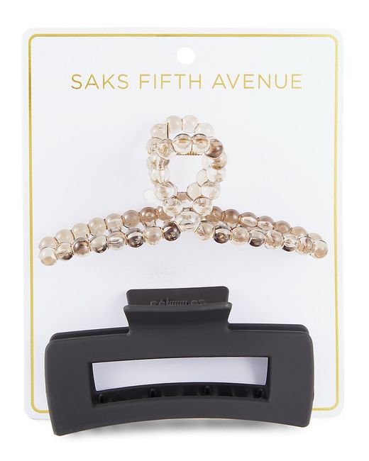 Saks Fifth Avenue Made in Italy Saks Fifth Avenue 2-Pack Assorted Claw Hair Clips