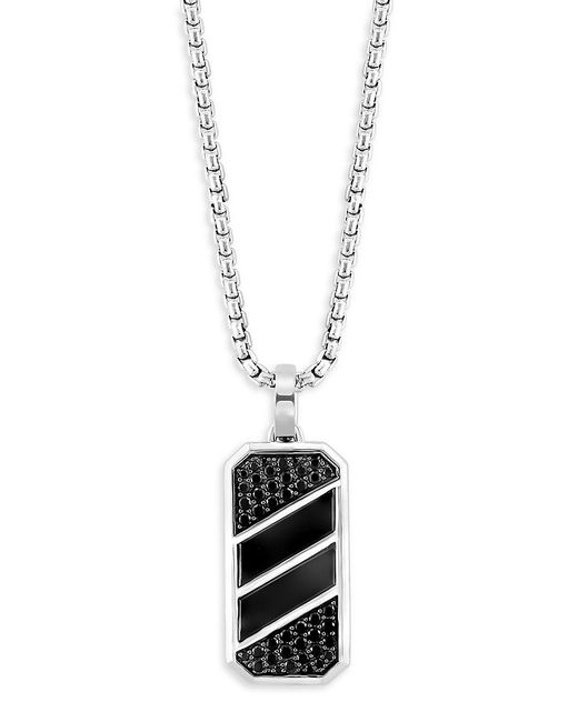 Effy Sterling Silver Onyx Spinel Pendant Necklace