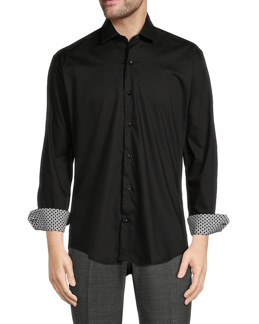 Bertigo Bello Contrast Cuff Button Down Shirt XS
