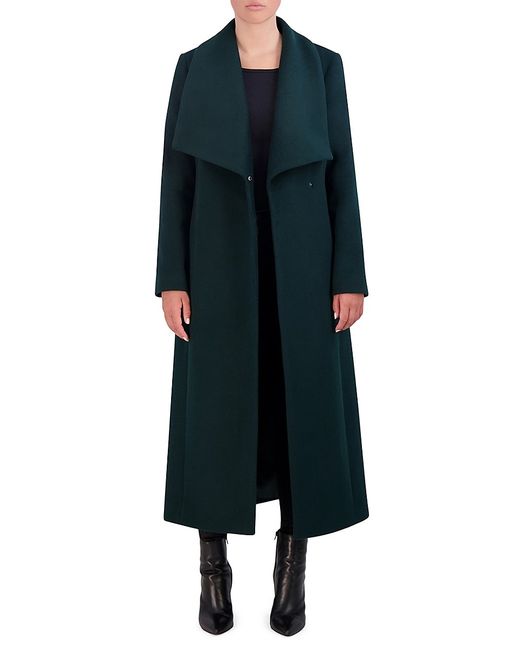 Cole Haan Wool Blend Belted Wrap Coat