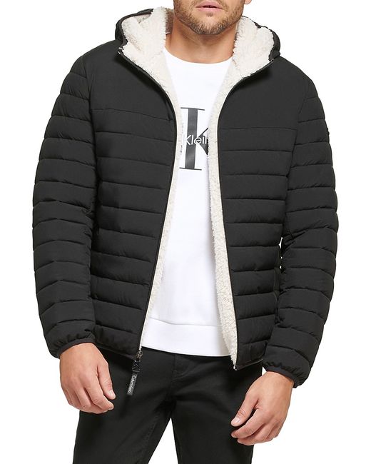 Calvin Klein Sherpa Lined Hooded Puffer Jacket XXL