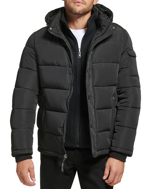 Calvin Klein Polar Hooded Puffer Bib Jacket XXL