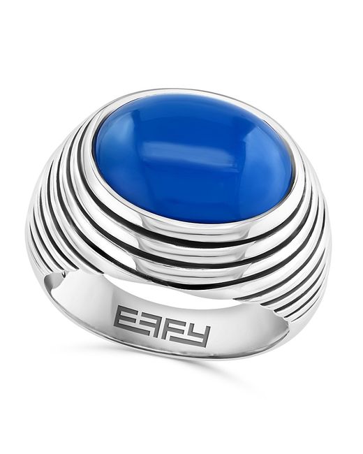 Effy Sterling 6.80 TCW Blue Agate Ring