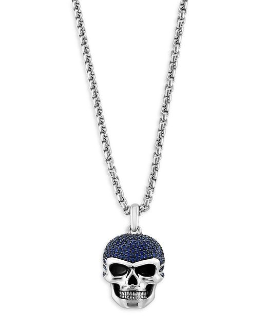 Effy Sterling 1.40 TCW Sapphire Pendant Necklace