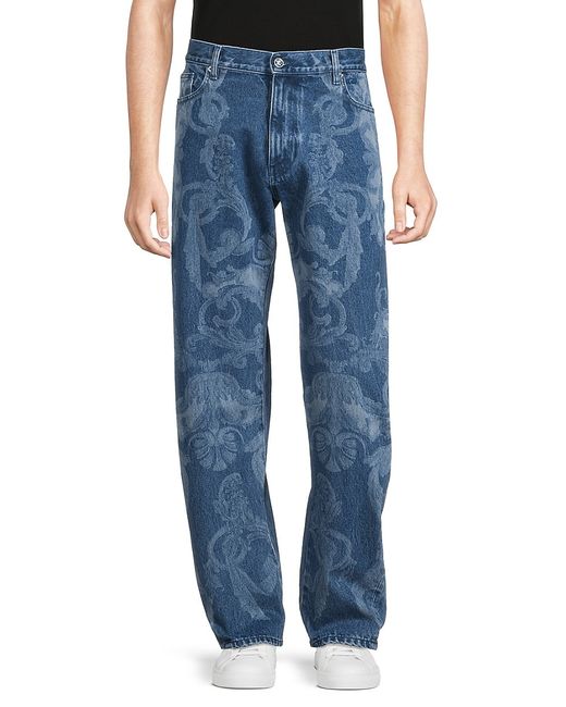 Versace High Rise Floral Jeans 30