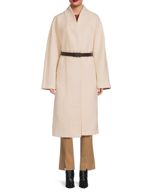 Calvin Klein Faux Fur Belted Longline Coat XL