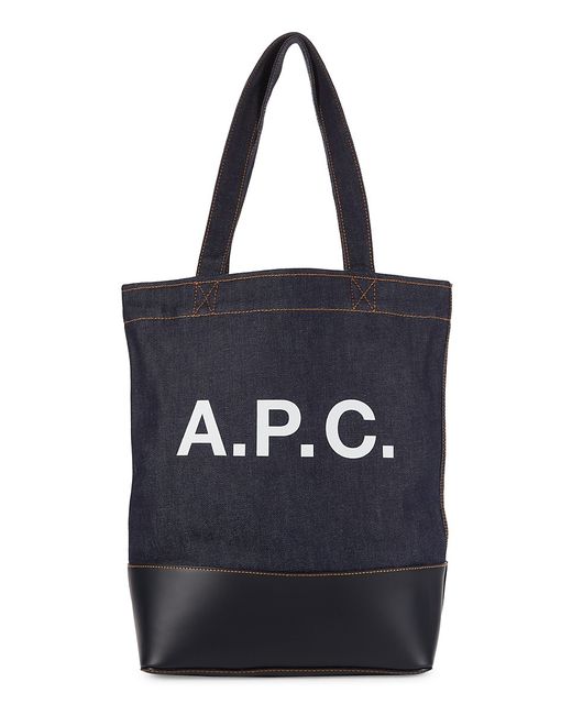 A.P.C. . Axel Logo Denim Tote
