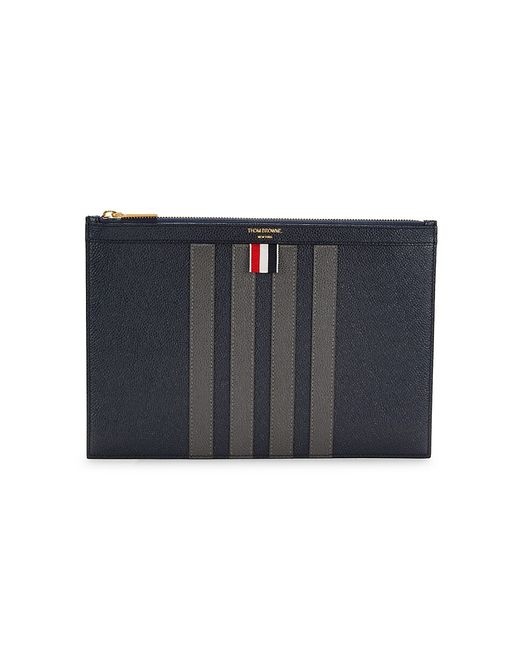 Thom Browne Striped Leather Pouch