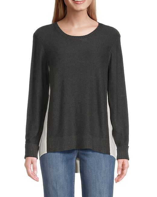 Donna Karan Two Tone High Low Sweater XL
