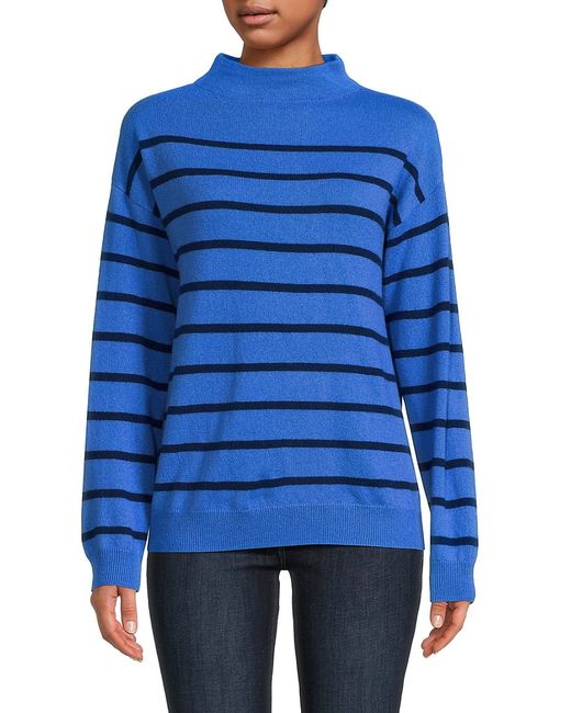 Amicale Striped Cashmere Sweater L