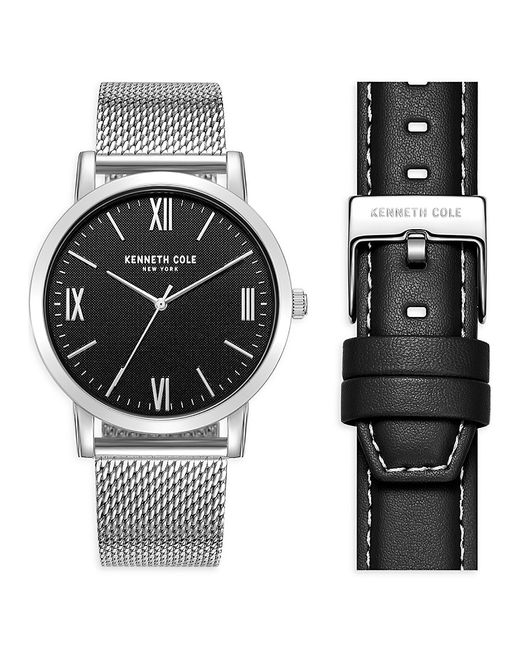 Kenneth Cole Classic 42MM Stainless Steel Leather Watch Gift Set