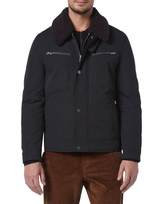 Andrew Marc Randall Faux Shearling Bomber Jacket