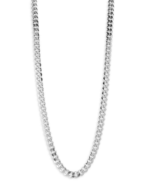 Yield Of Men Rhodium Plated Sterling Curb Chain Necklace/24