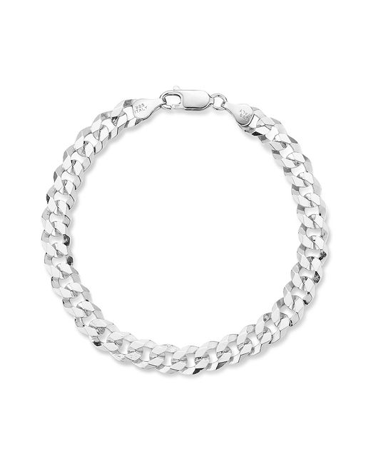 Yield Of Men Rhodium Plated Sterling Chain Bracelet 8.5