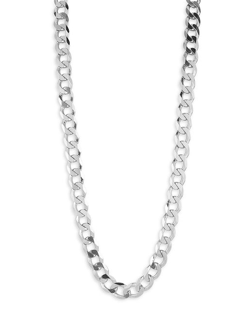 Yield Of Men Rhodium Plated Sterling Chain Necklace 20