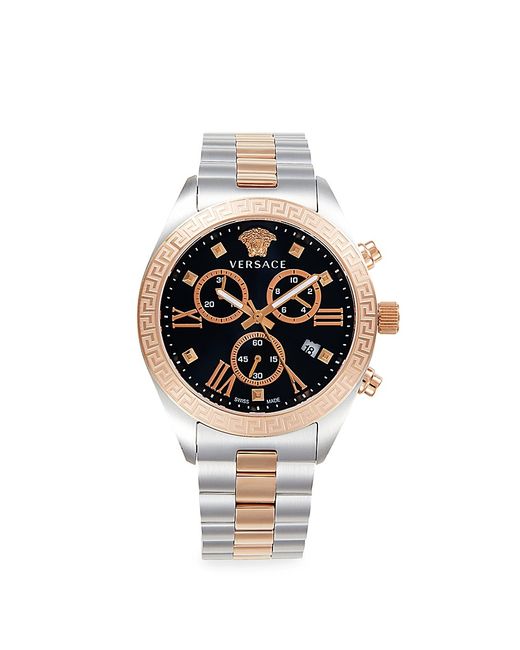 Versace 40MM Stainless Steel Chronograph Bracelet Watch