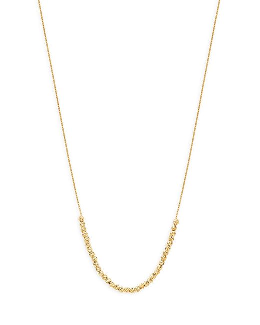 Saks Fifth Avenue Made in Italy 14K Diamond Cut Ball Chain Necklace