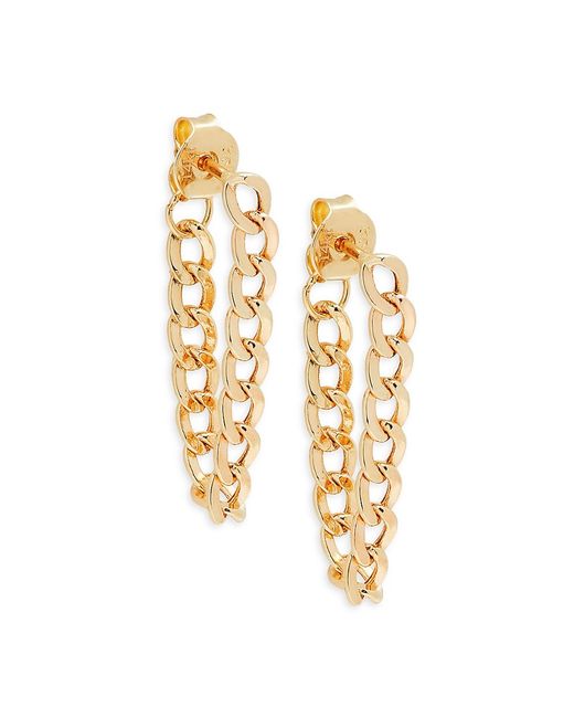 Saks Fifth Avenue Made in Italy 14K Curb Chain Drop Earrings