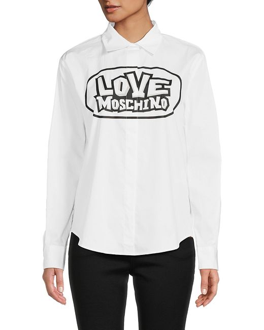 Love Moschino Logo Graphic Shirt 40 6