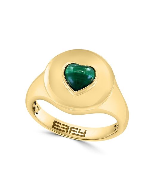 Effy 14K Malachite Heart Signet Ring