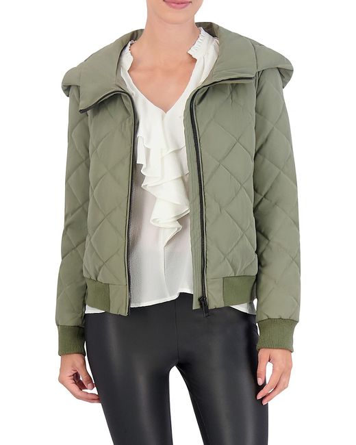 Ookie & Lala Hooded Quilted Bomber Jacket XS