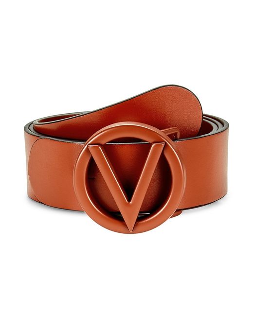 Valentino Bags by Mario Valentino Tonal V Logo Leather Belt 32