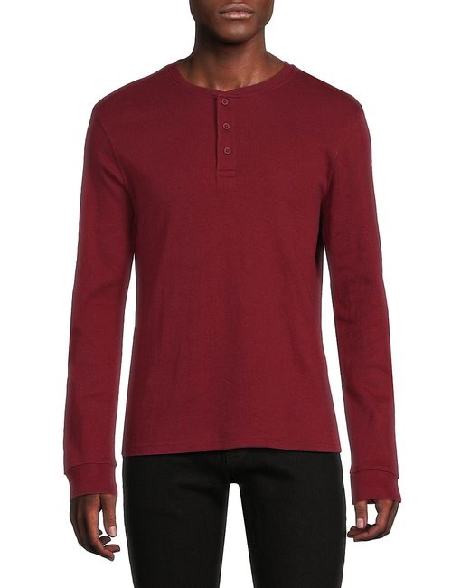 Saks Fifth Avenue Made in Italy Saks Fifth Avenue Long Sleeve Henley S