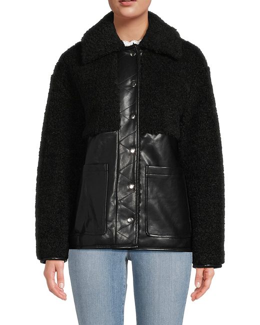 Bagatelle Faux Leather Fur Jacket XS