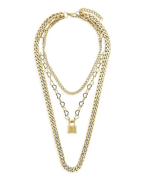 Eye Candy LA Luxe 18K Goldplated Titanium Layered Necklace