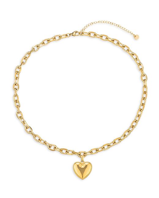Eye Candy LA Luxe 18K Goldplated Heart Pendant Necklace