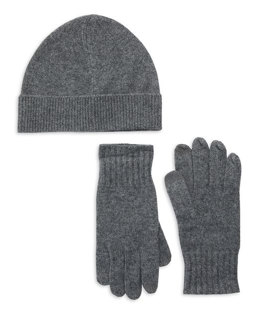Saks Fifth Avenue Made in Italy Saks Fifth Avenue 2-Piece Cashmere Beanie Gloves Set
