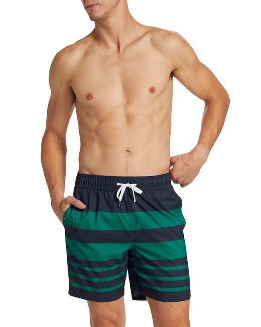 Saks Fifth Avenue Made in Italy Saks Fifth Avenue Placement Stripe Swim Shorts