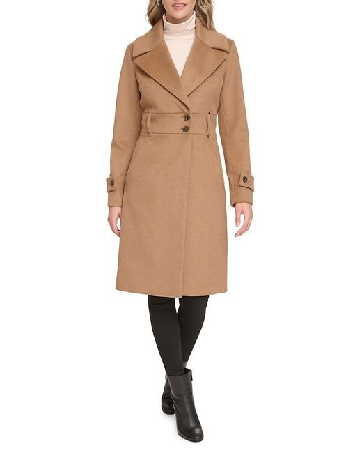 Kenneth Cole Solid Wool Blend Trench Coat