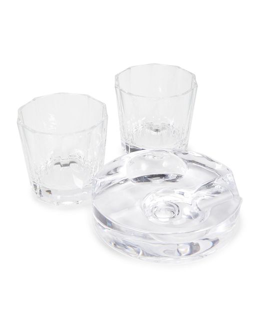 Nude Glass 3-Piece Whiskey Glass Ashtray Gift Set