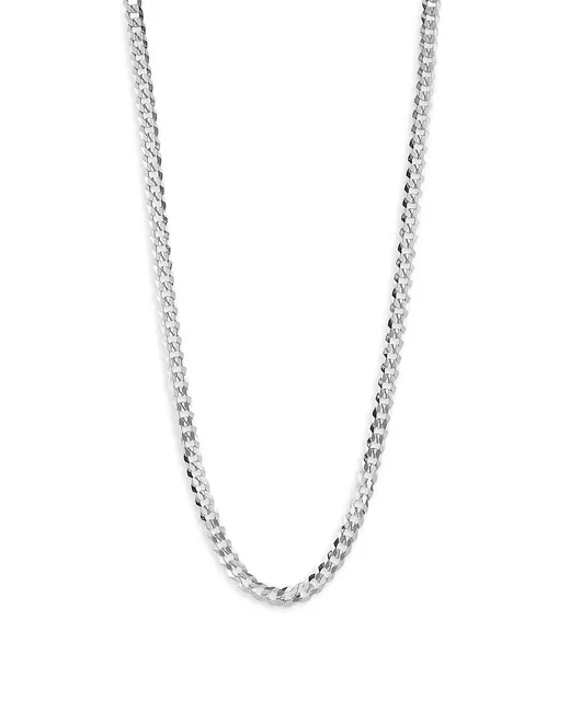 Yield Of Men Rhodium Plated Sterling 24 Curb Chain Necklace 20
