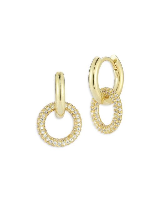Chloe & Madison 14K Goldplated Sterling Cubic Zirconia Drop Earrings