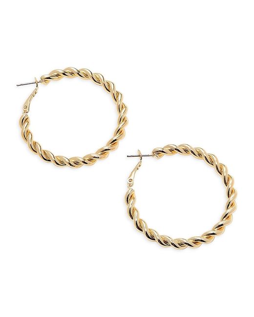 Shashi 14K Goldplated Twist Hoop Earrings