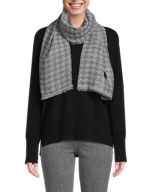 Cole Haan Houndstooth Wrap Around Scarf