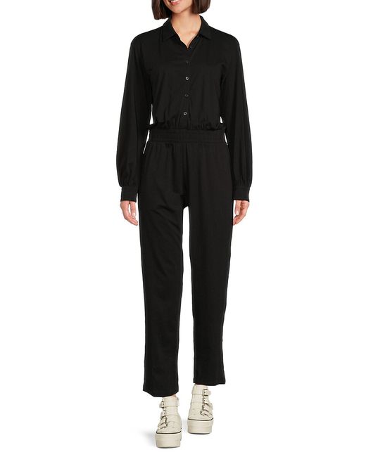 ATM Anthony Thomas Melillo Solid Spread Collar Jumpsuit